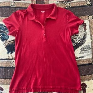 Old Navy Red Button-Down Polo Shirt